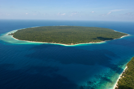 Vista aérea de la isla de Jaco